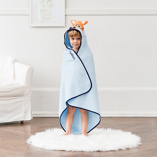 ANIMAL FACE HOODED TOWEL - HIPSTER FOX - AyaZay Wedding Shoppe