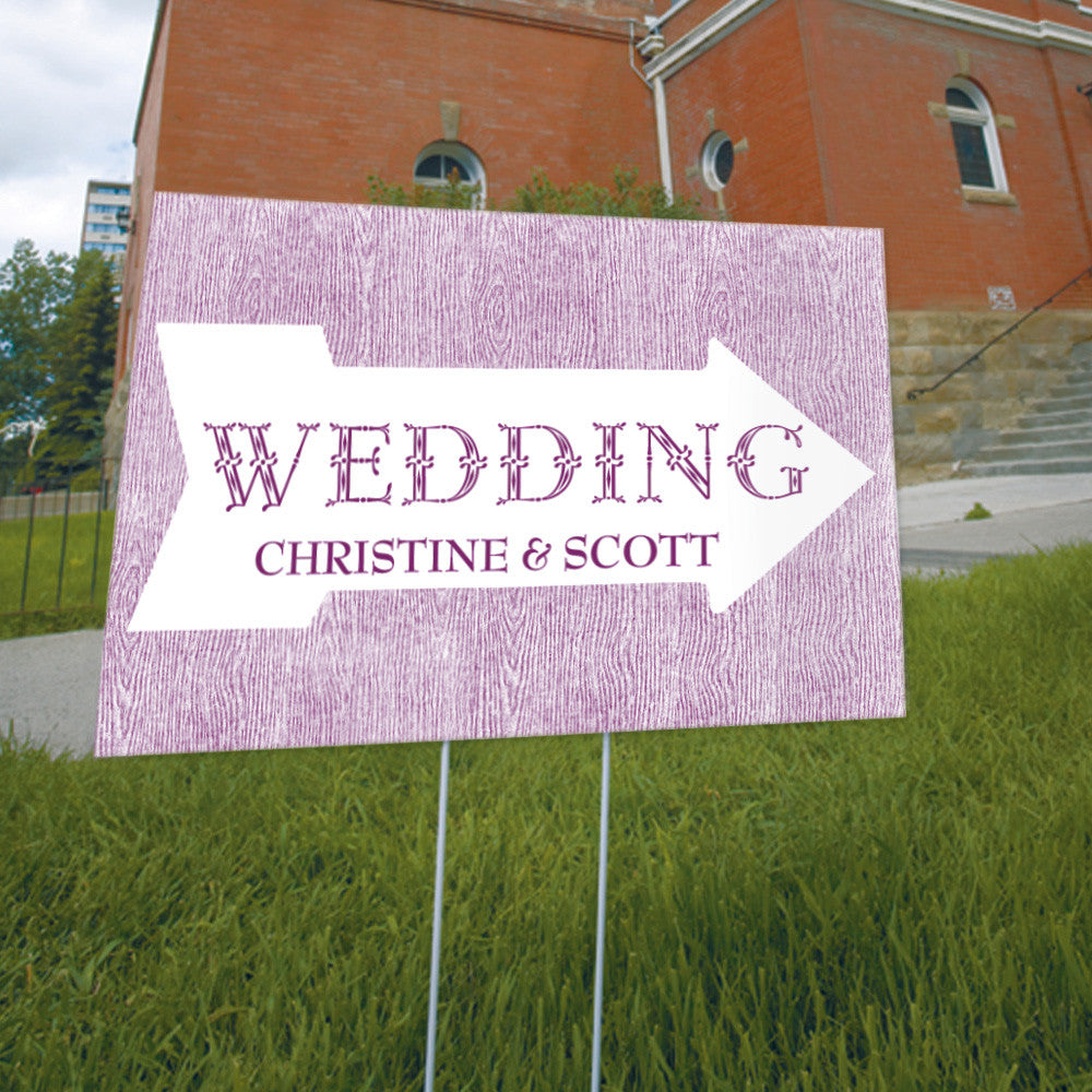 Pointing Arrow Wedding Directional Sign - AyaZay Wedding Shoppe