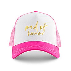WEDDING PARTY SNAPBACK TRUCKER HATS - MAID OF HONOR - AyaZay Wedding Shoppe
