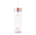 ROSE GOLD SPARKLE PERSONALIZED PLASTIC DRINK TUMBLER - CALLIGRAPHY TEXT PRINTING