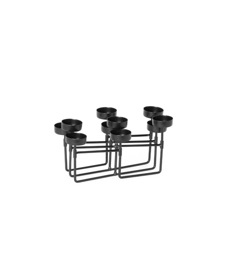 Folding candelabra candle holder