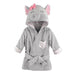 ANIMAL FACE HOODED BATHROBE - GREY ELEPHANT - AyaZay Wedding Shoppe