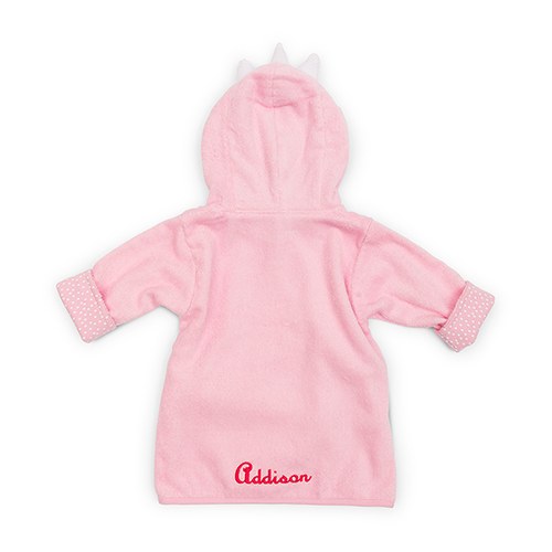 ANIMAL FACE HOODED BATHROBE - PINK UNICORN - AyaZay Wedding Shoppe