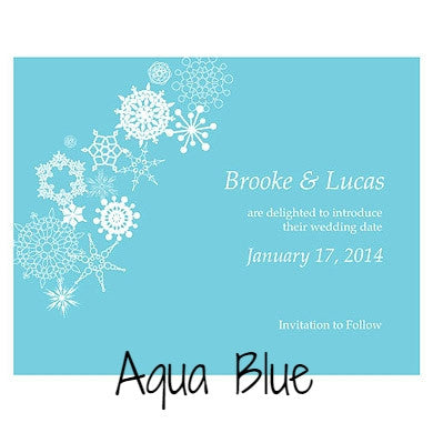 WINTER FINERY SAVE THE DATE CARD - AyaZay Wedding Shoppe