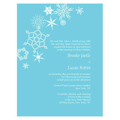 WINTER FINERY INVITATION - AyaZay Wedding Shoppe