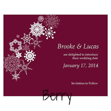 WINTER FINERY SAVE THE DATE CARD - AyaZay Wedding Shoppe