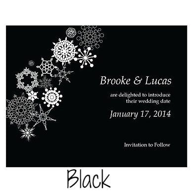 WINTER FINERY SAVE THE DATE CARD - AyaZay Wedding Shoppe