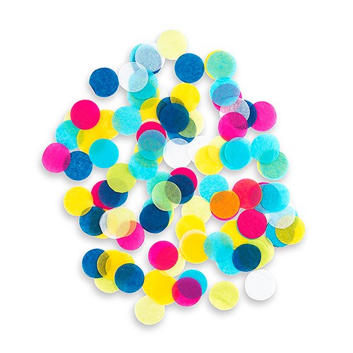 BRIGHT SUMMER MIX JUMBO PARTY CONFETTI - PINK, GREEN, BLUE - AyaZay Wedding Shoppe