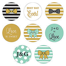 CELEBRATION SMALL ROUND STICKER ASSORTMENT SET (40/pkg) - AyaZay Wedding Shoppe