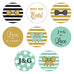 CELEBRATION SMALL ROUND STICKER ASSORTMENT SET (40/pkg) - AyaZay Wedding Shoppe