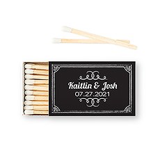 CUSTOM MATCHBOX WEDDING FAVOUR - CHALKBOARD