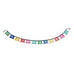 COLOURFUL PAPER PARTY PENNANT BANNER - FIESTA PARTY