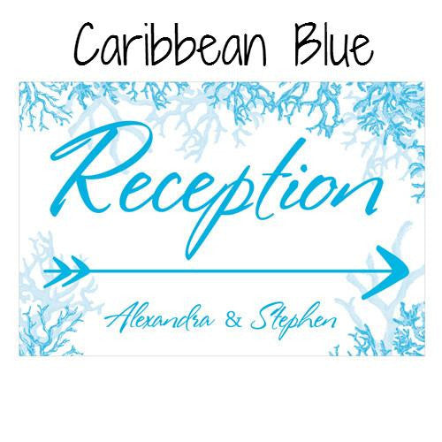 REEF CORAL DIRECTIONAL SIGN - AyaZay Wedding Shoppe
