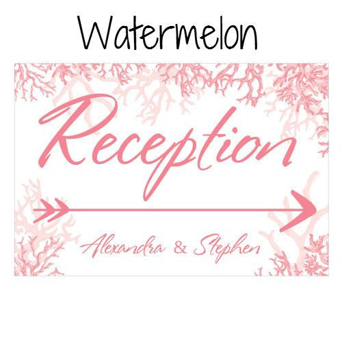 REEF CORAL DIRECTIONAL SIGN - AyaZay Wedding Shoppe