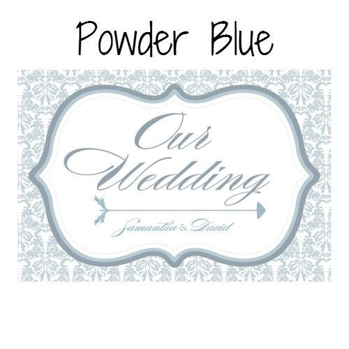 LOVE BIRD DAMASK WEDDING DIRECTIONAL SIGN - AyaZay Wedding Shoppe