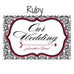 LOVE BIRD DAMASK WEDDING DIRECTIONAL SIGN - AyaZay Wedding Shoppe