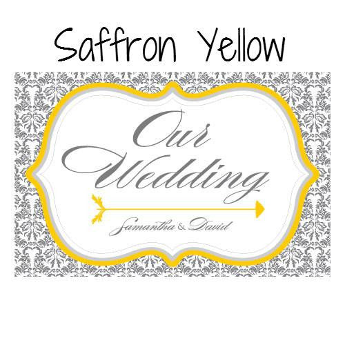 LOVE BIRD DAMASK WEDDING DIRECTIONAL SIGN - AyaZay Wedding Shoppe