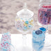 DECORATIVE PEDESTALLED APOTHECARY JAR WITH GLOBE SHAPED BOWL - AyaZay Wedding Shoppe