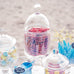 DECORATIVE PEDESTALLED APOTHECARY JAR WITH STRAIGHT SIDED BOWL - AyaZay Wedding Shoppe