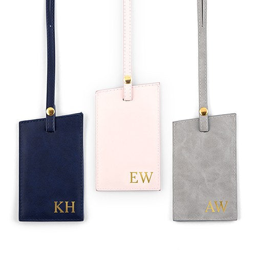 FAUX LEATHER LUGGAGE TAG - AyaZay Wedding Shoppe