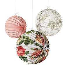 FLORAL PRINT PAPER LANTERNS ASSORTMENT - AyaZay Wedding Shoppe