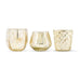 GOLD MERCURY GLASS VOTIVE HOLDER OR BUD VASE SET (set of 3) - AyaZay Wedding Shoppe