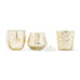 GOLD MERCURY GLASS VOTIVE HOLDER OR BUD VASE SET (set of 3) - AyaZay Wedding Shoppe