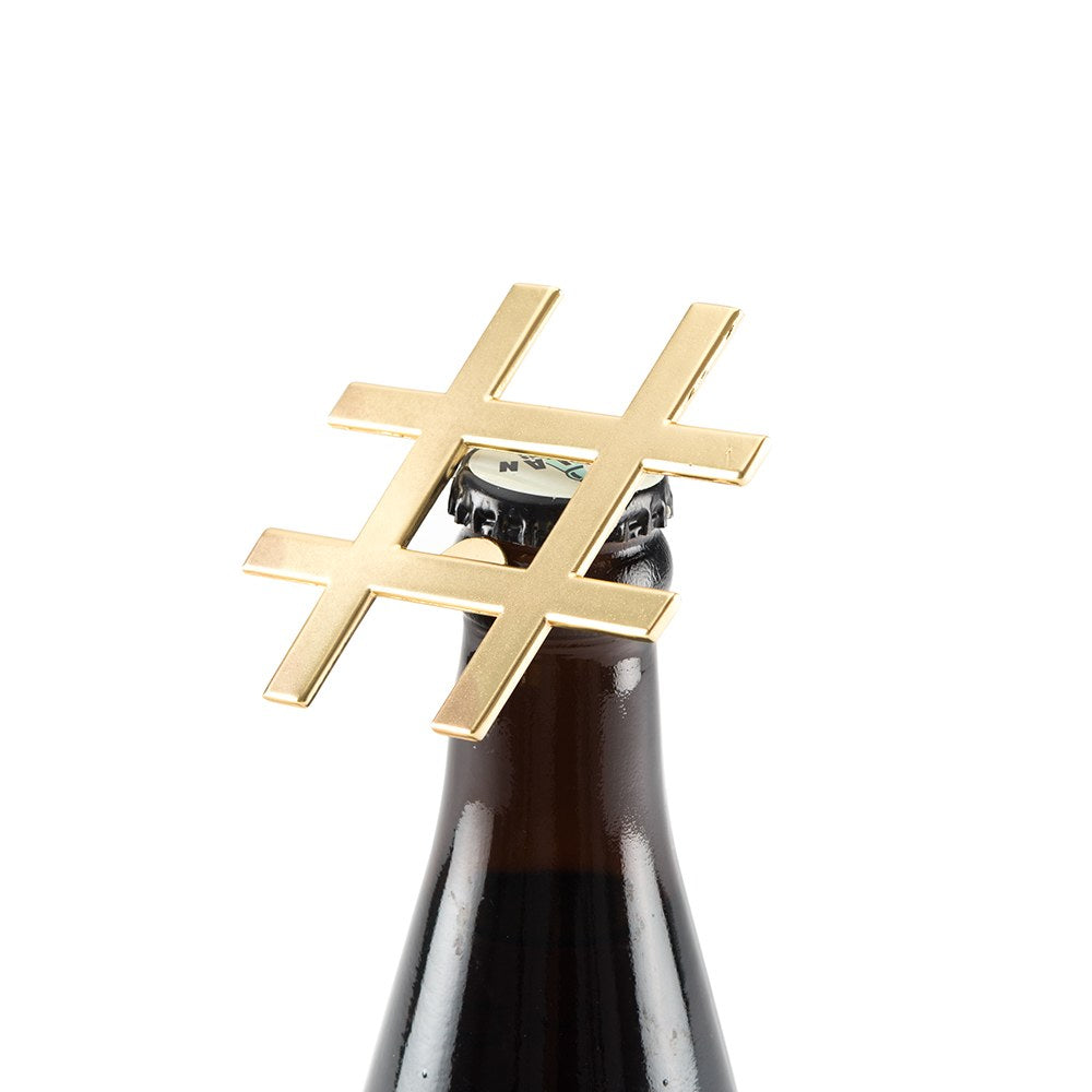 Hashtag bottle opener favor