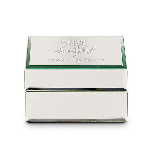 MIRRORED JEWELLERY BOX - HELLO BEAUTIFUL PRINTING - AyaZay Wedding Shoppe