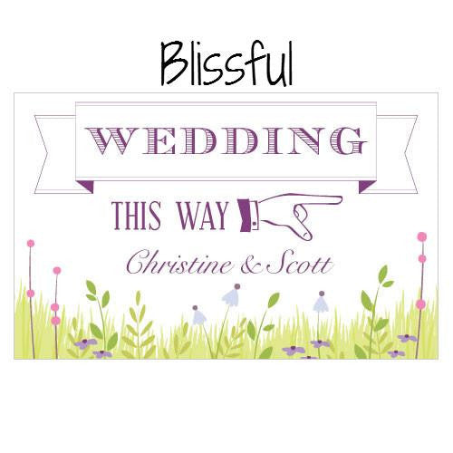 HOMESPUN CHARM WEDDING DIRECTIONAL SIGN - AyaZay Wedding Shoppe