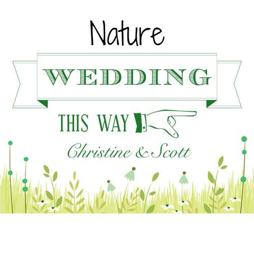 HOMESPUN CHARM WEDDING DIRECTIONAL SIGN - AyaZay Wedding Shoppe