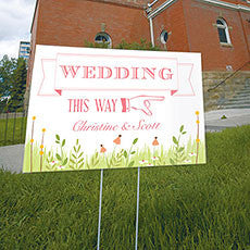 HOMESPUN CHARM WEDDING DIRECTIONAL SIGN - AyaZay Wedding Shoppe