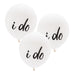 17" LARGE WHITE ROUND WEDDING BALLOONS - "I DO" (3/pkg) - AyaZay Wedding Shoppe