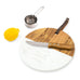 PERSONALIZED ROUND MARBLE & WOOD SERVING BOARD - MODERN COUPLE