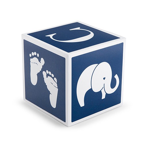 KEEPSAKE BABY BLOCK - NAVY BLUE - AyaZay Wedding Shoppe