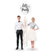 36" JUMBO WHITE ROUND WEDDING BALLOON - "Let's Party" - AyaZay Wedding Shoppe