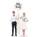 36" JUMBO WHITE ROUND WEDDING BALLOON - "Let's Party" - AyaZay Wedding Shoppe