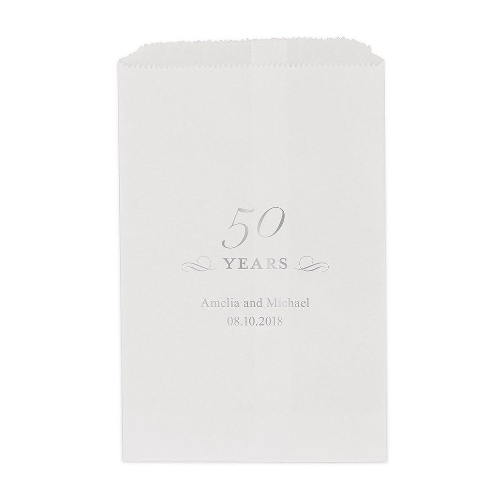 50 YEARS FLAT POCKET STYLE GOODIE BAG - AyaZay Wedding Shoppe