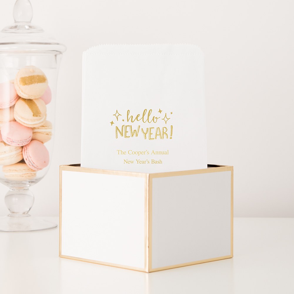 HELLO NEW YEAR FLAT POCKET STYLE GOODIE BAG