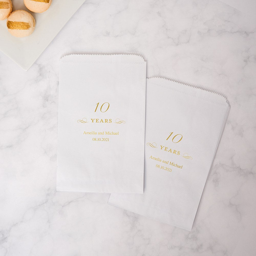10 YEARS FLAT POCKET STYLE GOODIE BAG - AyaZay Wedding Shoppe