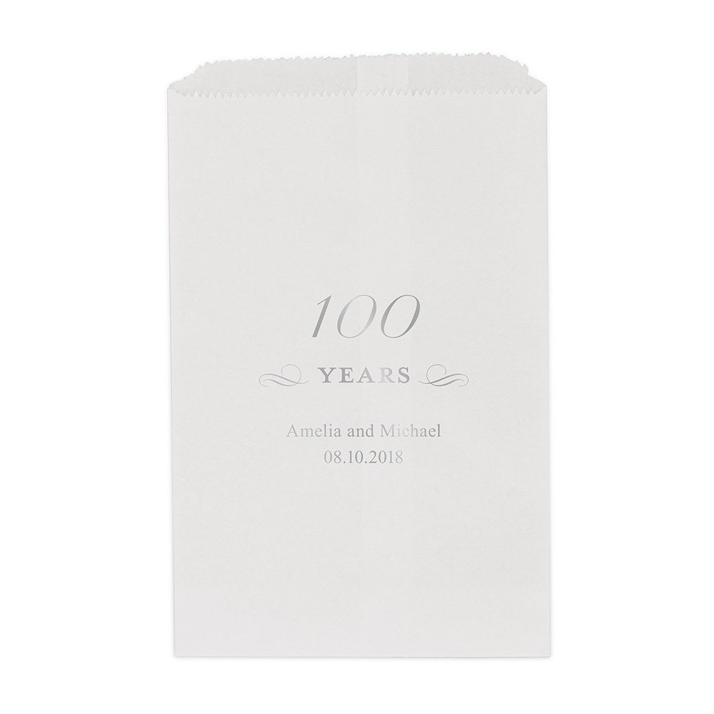 100 YEARS FLAT POCKET STYLE GOODIE BAG - AyaZay Wedding Shoppe