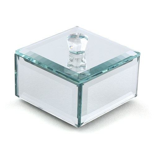 SMALL MIRRORED KEEPSAKE BOX WITH LID (4/pkg) - AyaZay Wedding Shoppe