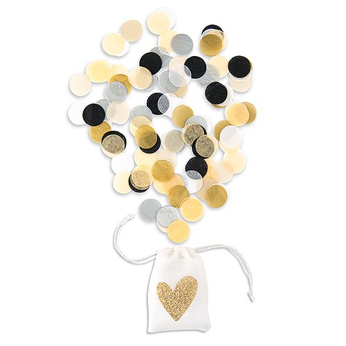 MIXED METALLICS JUMBO PARTY TISSUE CONFETTI - GOLD, SILVER, BLACK - AyaZay Wedding Shoppe