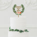 NATURAL WOOD FULL COLOUR CAKE TOPPER - FLORAL HAPPILY EVER AFTER
