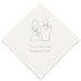 PERSONALIZED FOIL PRINTED PAPER NAPKINS - Stylized Bride And Groom
(50/pkg)