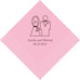 PERSONALIZED FOIL PRINTED PAPER NAPKINS - Stylized Bride And Groom
(50/pkg)