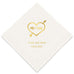PERSONALIZED FOIL PRINTED PAPER NAPKINS - Me+You In Heart And Arrow
 (50/pkg)