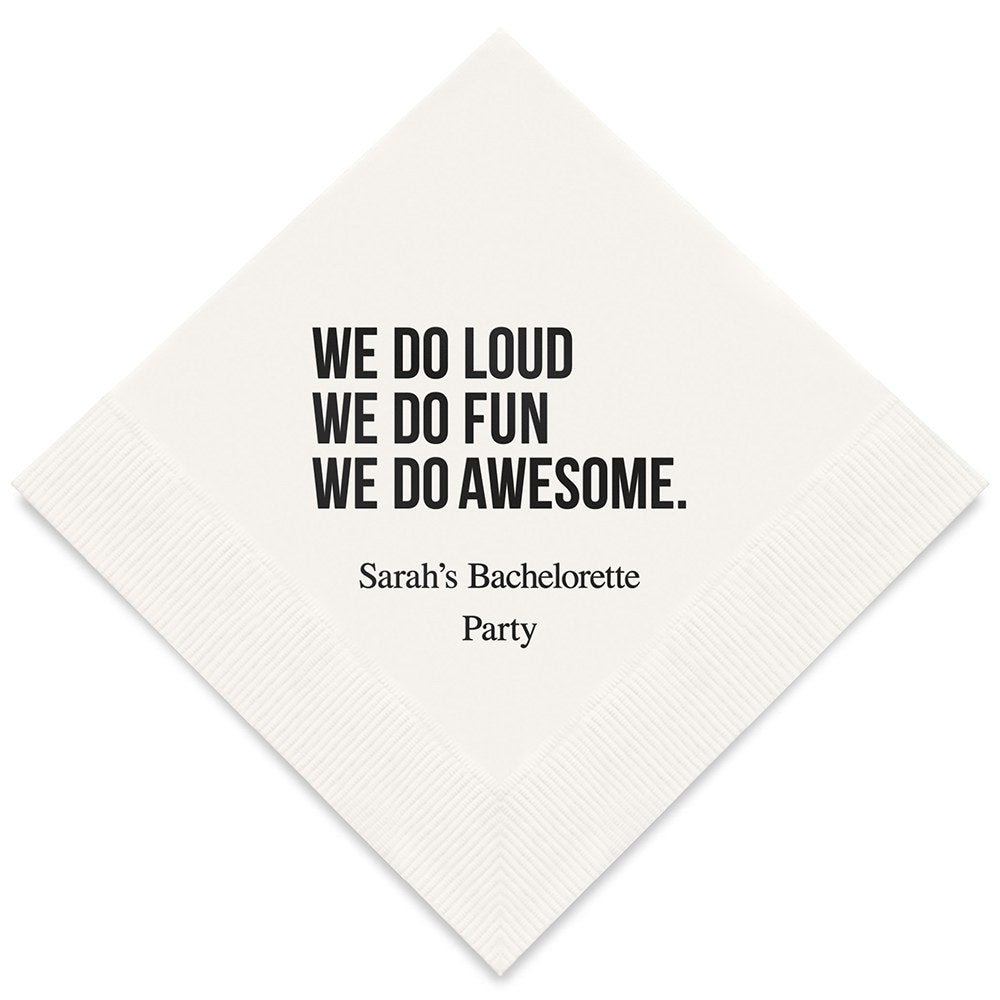 PERSONALIZED FOIL PRINTED PAPER NAPKINS - We Do Awesome
(50/pkg)