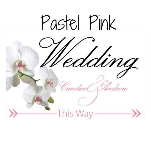 CLASSIC ORCHID WEDDING DIRECTIONAL SIGN - AyaZay Wedding Shoppe