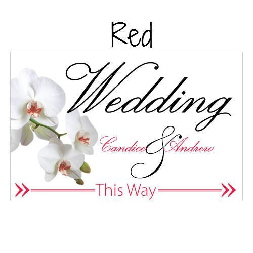 CLASSIC ORCHID WEDDING DIRECTIONAL SIGN - AyaZay Wedding Shoppe